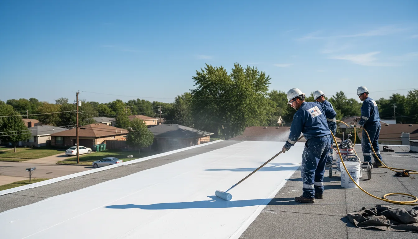 Commercial roof coating in Falls, PA near me